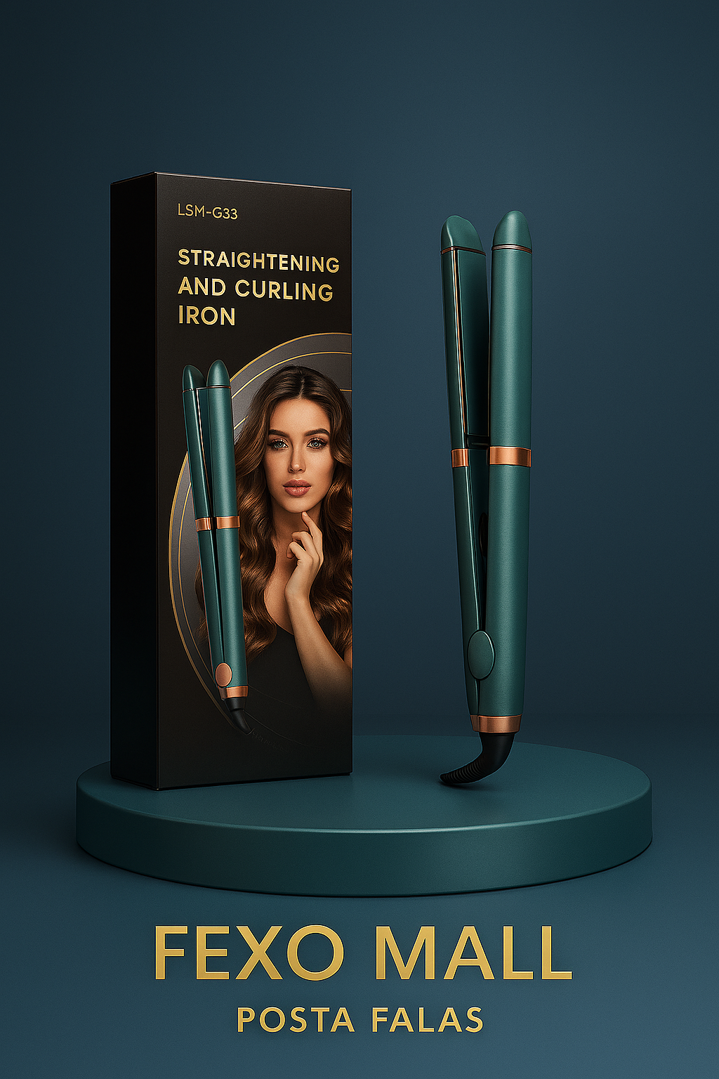 Pajisje 2-Në-1 për Drejtim dhe dredhim flokësh