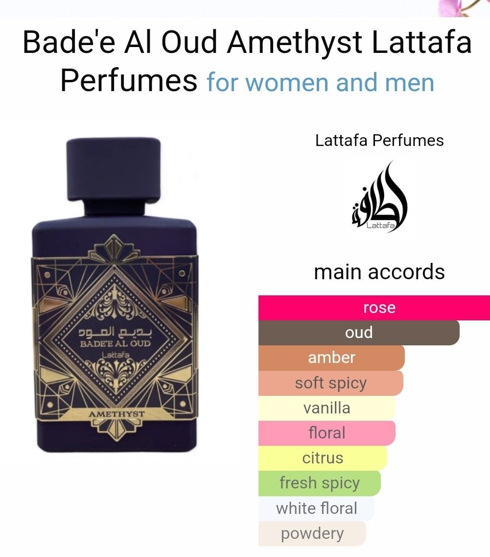 Eau de Parfum Lattafa Bade'e Al Oud Amethyst, 100 ml