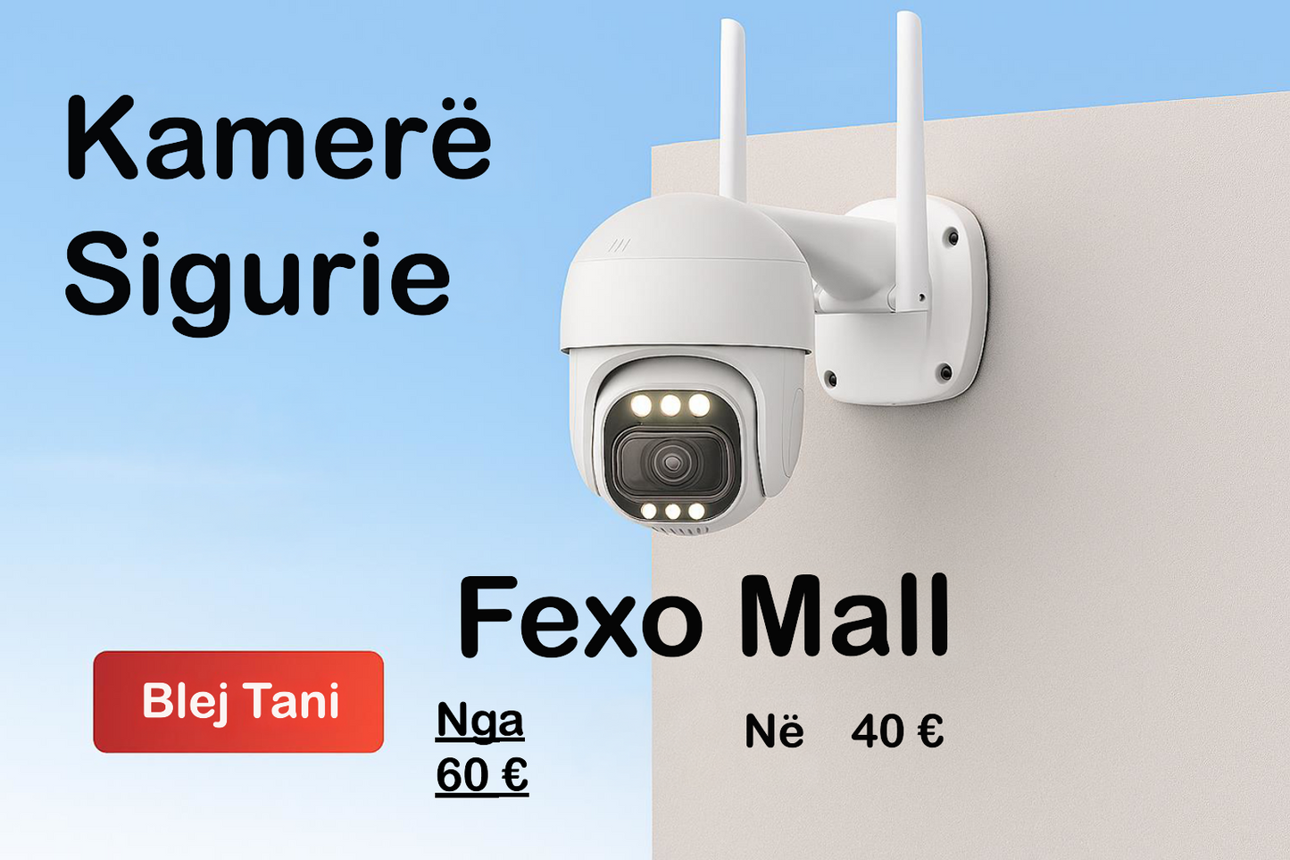 Dual-Lens 8X Zoom PTZ WiFi Camera