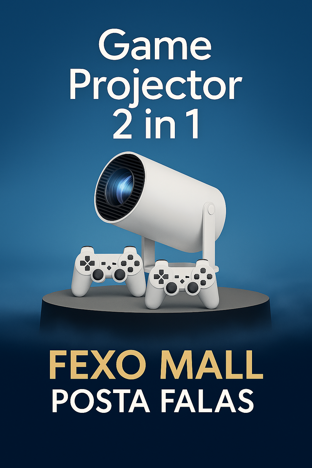 Game Projector 2 në 1 – Projektor me Lojëra Retro të Integruara